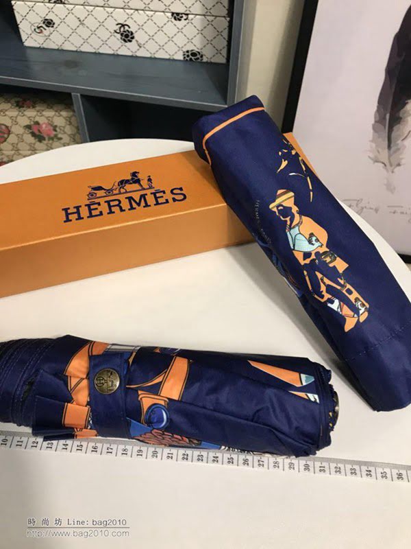 HERMES愛馬仕 年度最新 火爆單品 極品 H家自動傘 防曬隔熱 防紫外線  zm1052